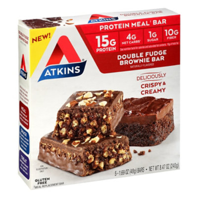 Atkins Meal Bar Fudge Brownie - 5-1.69 OZ