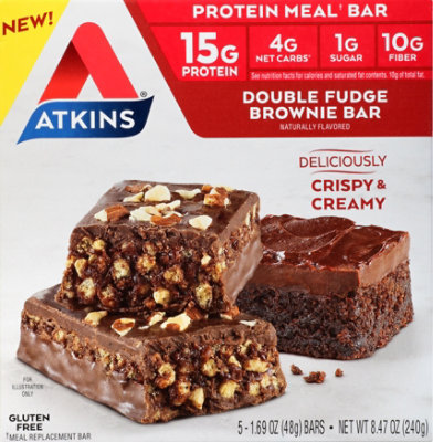 Atkins Meal Bar Fudge Brownie - 5-1.69 OZ - Image 2