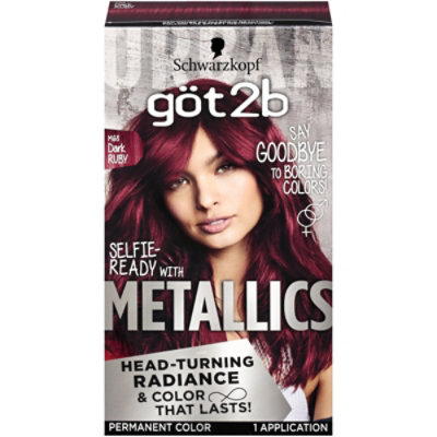 Got2b Metallics M68 Dark Ruby Permanent Hair Color - Each - Image 2