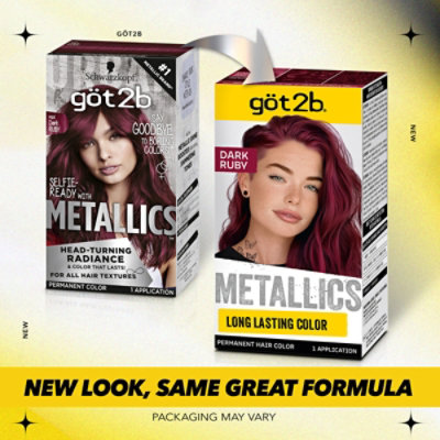 Got2b Metallics M68 Dark Ruby Permanent Hair Color - Each - Image 3