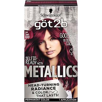 Got2b Metallics M68 Dark Ruby Permanent Hair Color - Each - Image 1