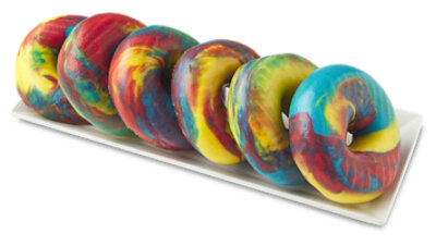 Rainbow Bagels 6 Count - EA - Image 1