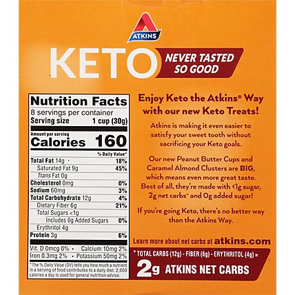 Atkins Keto Clusters Peanut Butter Cup - 8-1.06 OZ - Image 6