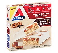 Atkins Vanilla Caramel Pretzel Meal Bar - 5-2.12 OZ