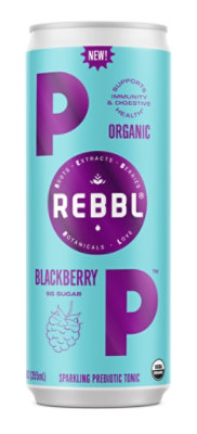 Rebbl Organic Blackberry Pop - 12 Fl. Oz.