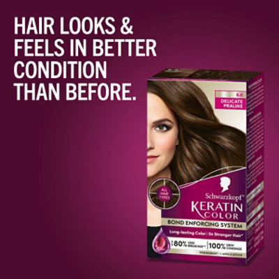 Schwarzkopf Keratin Color 6.0 Delicate Praline Permanent Hair Color Cream - Each - Image 4