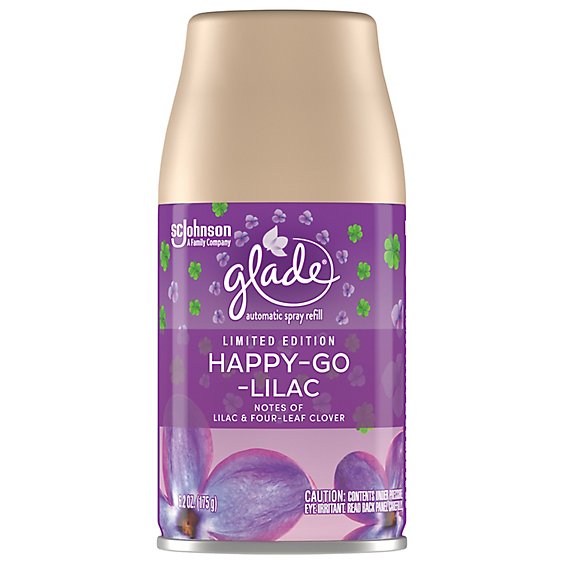 Glade Happy Go Lilac Infused With Essential Oils Automatic Spray Freshener Refill - 6.2 Oz