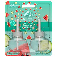 Glade 3 Wick Stay Cool Watermelon Limited Edition Positive Vibes Candle Jar - 6.8 Oz - Image 1