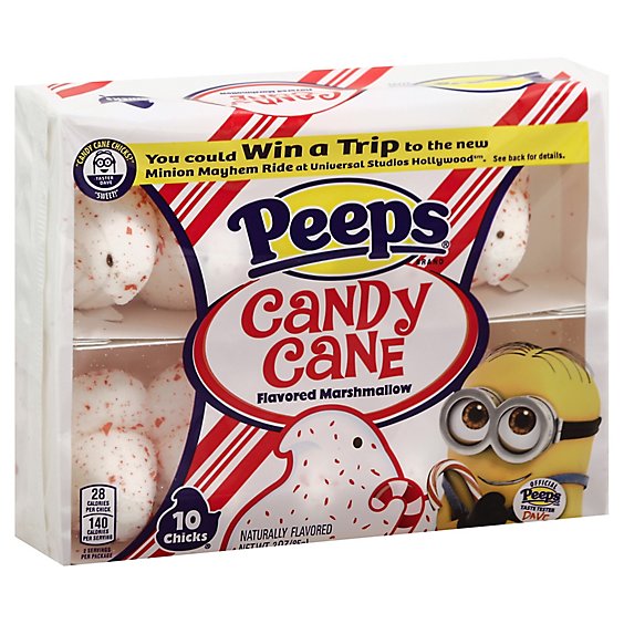 Peeps 10ct Candy Cane Flvrd Marshmallow - 3 OZ