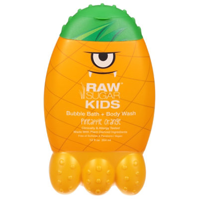 Raw Sugar Kids Bubble Bath Body Wash Rs-365 Pineapple Orange - 12 OZ - Image 3