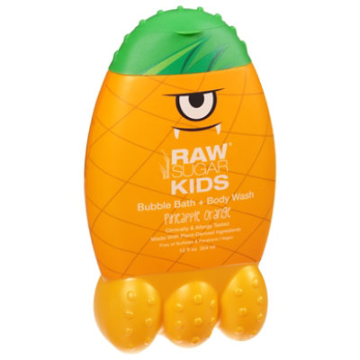 Raw Sugar Kids Bubble Bath Body Wash Rs-365 Pineapple Orange - 12 OZ - Image 2