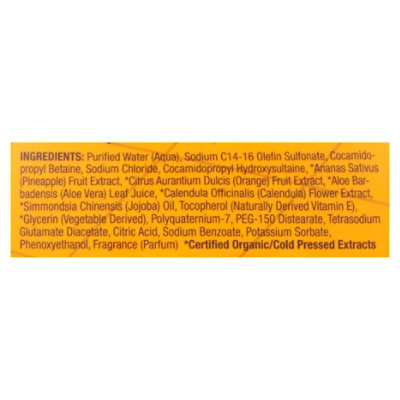Raw Sugar Kids Bubble Bath Body Wash Rs-365 Pineapple Orange - 12 OZ - Image 4