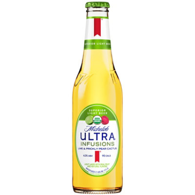 Michelob Ultra Infusions Lime & Prickly Pear Cactus Light Beer Bottle - 12 Fl. Oz.