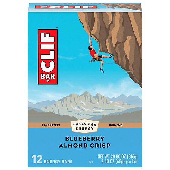 CLIF BAR Blueberry Crisp  Bars - 12-2.4 Oz