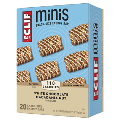 CLIF BAR Minis White Chocolate Macadamia Nut Flavor Snack -Size Energy Bars