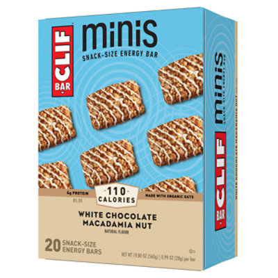 CLIF BAR Minis White Chocolate Macadamia Nut Flavor Snack -Size Energy Bars