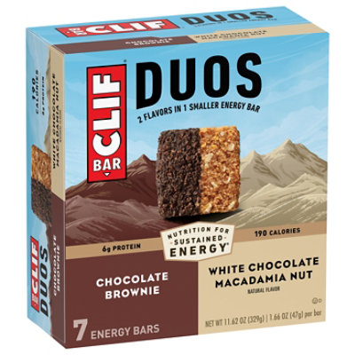 Clif Duo Choc Brownie & Wht Choc Mac - 7-1.66 OZ