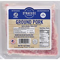 Syracuse Sausage Ground Pork Frozen - 16 OZ - Image 2