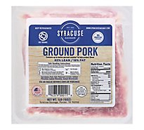 Syracuse Sausage Ground Pork Frozen - 16 OZ