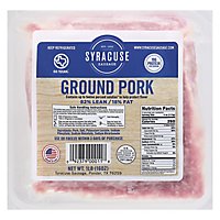 Syracuse Sausage Ground Pork Frozen - 16 OZ - Image 1