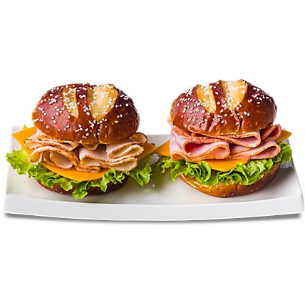 ReadyMeals Ham & Turkey Pretzel Duo Sandwich - EA - Image 1