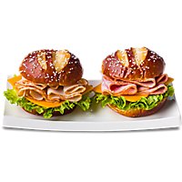 ReadyMeals Ham & Turkey Pretzel Duo Sandwich - EA - Image 1