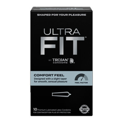 Trojan Ultrafit Comfort Feel Condom - 10 Count - Image 1
