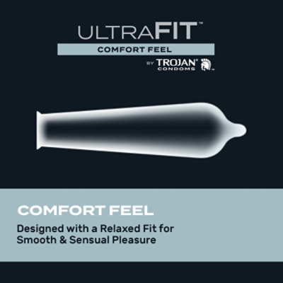 Trojan Ultrafit Comfort Feel Condom - 10 Count - Image 2