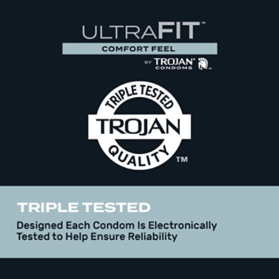 Trojan Ultrafit Comfort Feel Condom - 10 Count - Image 4