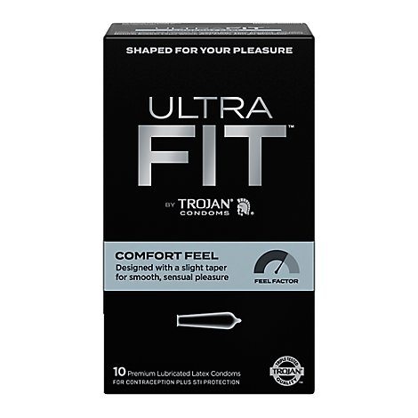 Trojan Ultrafit Comfort Feel Condom - 10 CT
