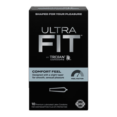 Trojan Ultrafit Comfort Feel Condom - 10 Count