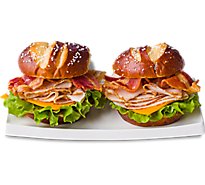 ReadyMeals Turkey Bacon & Cheddar Pretzel Duo Sandwich - EA