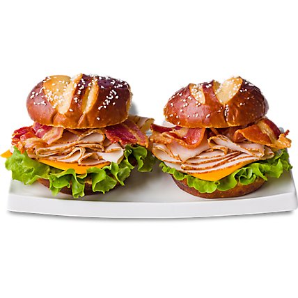 ReadyMeals Turkey Bacon & Cheddar Pretzel Duo Sandwich - EA - Image 1