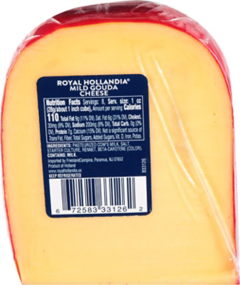 Royal Hollandia Chs Red Wax Gouda Block - 8 OZ - Image 6