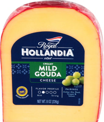 Royal Hollandia Chs Red Wax Gouda Block - 8 OZ - Image 2