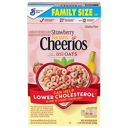 Strawberry Banana Cheerios Cereal - 19 OZ - Image 1