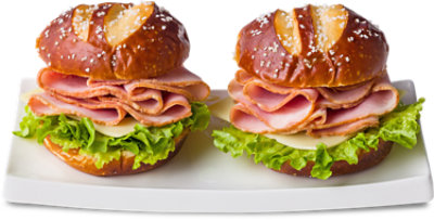 ReadyMeals Ham & Swiss Pretzel Duo Sandwich - Ready2Eat - Each