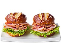 ReadyMeals Ham & Swiss Pretzel Duo Sandwich - EA