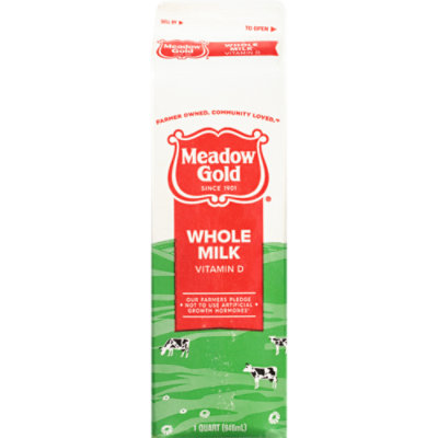 Meadow Gold Whole Milk Paper Carton - 1 Quart