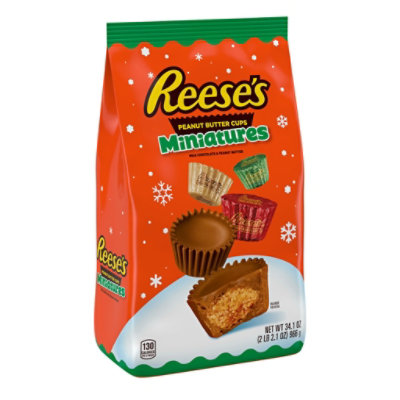 Reese's Miniatures Milk Chocolate Peanut Butter Cups Candy Bulk Bag - 34.1 Oz - Image 2