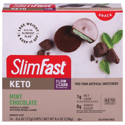 SlimFast Keto Fat Bomb Mint Chocolate - 14-.6 Oz. - Image 3