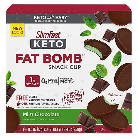 Slimfast Keto Fat Bomb Mint Choc - 14-.6 OZ