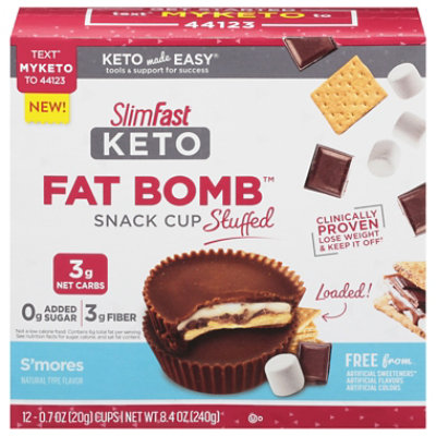 Slimfast Keto Fat Bomb Smores Stuffed - 12-.6 OZ - Image 3