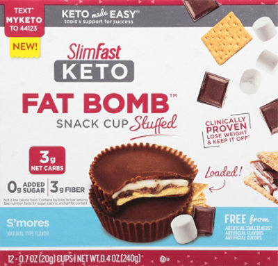 Slimfast Keto Fat Bomb Smores Stuffed - 12-.6 OZ - Image 2