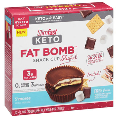 Slimfast Keto Fat Bomb Smores Stuffed - 12-.6 OZ