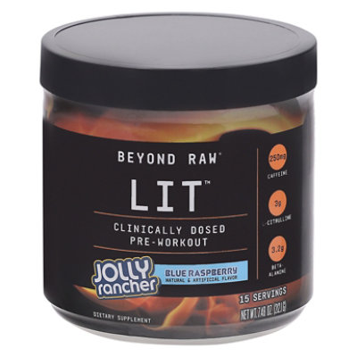 Beyond Raw Lit Pwdr Jolly Rnchr Blue Ras - 7.48 OZ