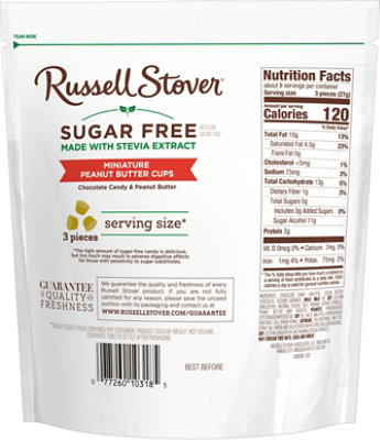 Russell Stover Sugar Free Miniature Peanut Butter Cup Chocolate Candy - 7.5 Oz - Image 9