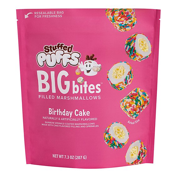 Stuffed Puffs Btes Birthday Cake - 7.3 OZ