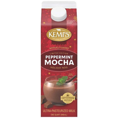 Kemps Peppermint Mocha Holiday Nog - 32 Fl. Oz. - Image 1
