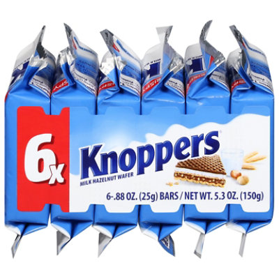 Knoppers Crispy Milk Hazelnut Wafer 6 Count - Each